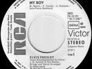 Deutsche Vinyl Elvis-Promo Weißmuster - My Boy/Thinking About You, RCA PB 10191