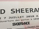 2 places de concert Ed Sheeran le samedi 7 juillet au stade de France