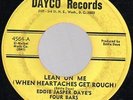 Eddie Jasper Daye Four Bars Lean On Me Dayco 45 Northern Soul Hard To Find