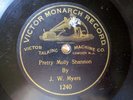 NICE 1902 EARLY DOG VICTOR MONARCH 78RPM #1240 J.W. MYERS 