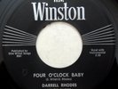 WINSTON 1026 Darrell Rhodes Orig RARE Rockabilly 45 Near Mint Four O'Clock Baby