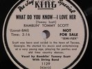 country bopper 78 RPM RAMBLIN TOMMY SCOTT What Do You Know I Love Her KING HEAR