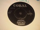 BUDDY HOLLY - HEARTBEAT - ROUND CENTER CORAL 45