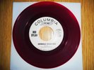Bob Dylan PROMO red vinyl 45 record SUBTERRANEAN HOMESICK BLUES, 1965 Columbia
