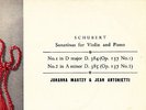 33CX 1359 B/G UK - JOHANNA MARTZY - SCHUBERT - SONATINAS 1 & 2 - ANTONIETTI - NM