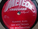SAX MAN BROWN 78 Flaming blues / Sax symphonic boogie METEOR R&B gL103