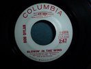 BOB DYLAN blowin' in the wind / don't think twice PROMO 45 COLUMBIA 1963
