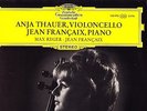DGG STEREO TULIP - ANJA THAUER CELLO - REGER SUITE & FRANCAIX FANTASIE - NM