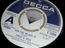 Keith Cross & Peter Ross Can you believe it Decca DEMO 7