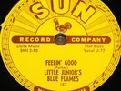 LITTLE JUNIOR'S BLUE FLAMES   FUSSIN' b/w FEELIN'   USA SUN 78 RPM E EX GRADE