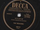 The Weavers – 78 rpm Decca 28919: Rock Island Shuffle/Sylvie; Cond E+
