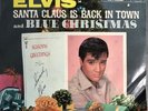 ELVIS PRESLEY Santa Claus Is Back In Town + Blue Christmas RCA 45 RPM PS Gold St