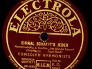 COMEDIAN HARMONISTS Einmal schafft's jeder/ Irgendwo auf der Welt  78rpm  S411