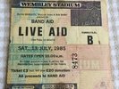 Live Aid ticket Wembley 13/07/85 Bowie U2 Queen #8473