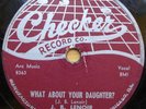 J.B. LENOIR 78 CHECKER 874 WHAT ABOUT YOUR DAUGHTER