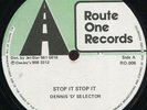 Dennis D Selector - Stop It Stop It UK Route One Records 12