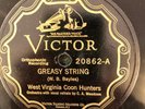 Victor 20862 West Virginia Coon Hunters GREASY STRING E-/E 78rpm 1927 BRISTOL