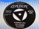 FATS DOMINO BLUEBERRY HILL 45-HL-U 8330 1st PRESS 1956  UK VINYL 7