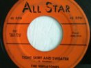Rare 1958 Doo Wop Vocal Group ALL STAR 45 Versatones TIGHT SKIRT & SWEATER /BILA