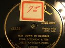 COUNTRY EARL JOHNSON DIXIE ENTERTAIN Okeh 45559 Way Down Georgia/Bright Eyes E+