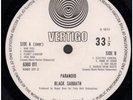 BLACK SABBATH Paranoid LP VINYL Italy Swirl Vertigo 1970 8 Track Gatefold