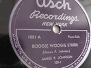 James P. Johnson - 78rpm single 12-inch – Asch #1001 Boogie Woogie Stride