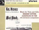 CSD 1499 ED1 UK - JAQUELINE DU PRE / DOWNES - MUSIC FOR VIOLA AND CELLO - NM