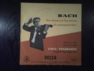 BACH VIOLIN SONATA N°3 DECCA EMIL TELMANYI LXT 2953 UK LP FLAT EDGE GOLD/ORANGE