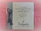 YOHANNA MARTZY ' J, S BACH . UNACCOMPANIED VIOLIN SONATAS 3&4' 33CX, 1ST PRESS
