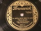 JAZZ CLEVELANDERS HARRY RESER Ya Gotta Know How To Love BRUNSWICK 3304 EE+/E