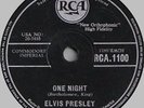ELVIS PRESLEY 78 RPM SINGLE ONE NIGHT/I GOT STUNG 1959 ORIGINAL RCA1100 NM