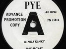 Rare 60's UK Pop Mod Soul - RAY MCVAY - KINDA KINKY / KINKDOM - Pye Promo 45