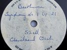 Beethoven: Symphonies Nos. 1 & 2 - George Szell **Columbia EMI Acetate**
