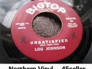 ? LOU JOHNSON 'Unsatisfied' ORIGINAL northern soul 45