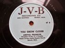 Rare ARETHA FRANKLIN 78 RPM single JVB recording Black Gospel Never Grow Old
