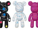 Mylène Farmer – Set de 3 Art Toy Monkey Me Black, Ivory et Purple