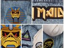 Iron Maiden Handmade Battlevest. Hooded Denim Jersey. Hoodie. Powerslave UK XL