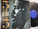 THELONIOUS MONK QUINTET 5 By Monk By 5 LP VG/VG RLP 12-305 Riverside Mono