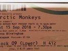 2 X Arctic Monkeys Tickets 15th Sept Birmingham Barclaycard Arena