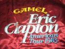 ERIC CLAPTON Promo AMERICAN TOUR 1983 Crew Satin Jacket Size S CAMEL Jacke