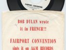 Rare Folk Rock 45 & Sleeve - Fairport Convention - Bob Dylan - Si Tu Dois Partir