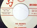 The EMPERORS nice VG++ doowop 45 No Regrets / Nursery Rhyme 3J Records D1819