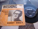 RARE Danish Buddy Holly Wishing Because I love You 45 PS