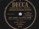 Bing Crosby – 78 rpm  Decca 28963: I Can't Believe That You're in Love with Me