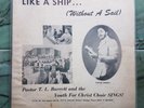 VINYL PASTOR T.L. BARRETT Like A Ship... (Without a Sail) LP (FIRST PRESSING)