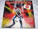 Iron Maiden Japan 33 Rpm Lp Record SIGNED COVER