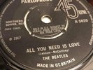 The Beatles All You Need is Love Rare 1st Press No Live Ref on Label