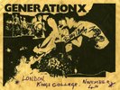 ORIGINAL GENERATION X FLYER FOR 4/11/77 KINGS COLLEGE LONDON - AUTOGRAPHED - COA