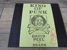 David Peel & Death - King Of Punk 1978 USA LP ORANGE 1st PUNK/KBD SIGNED