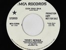 Modern Soul Boogie 45 - Terry Gengis - Ooh Sha Sha - MCA - mp3 - promo